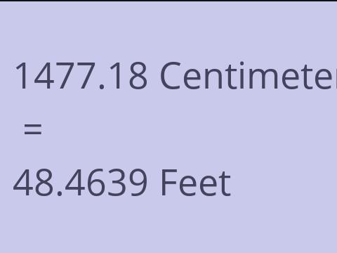 1477.18 CM TO FEET