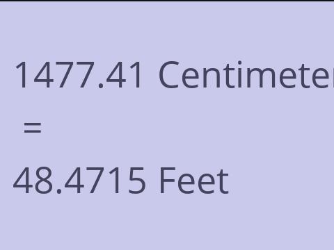 1477.41 CM TO FEET