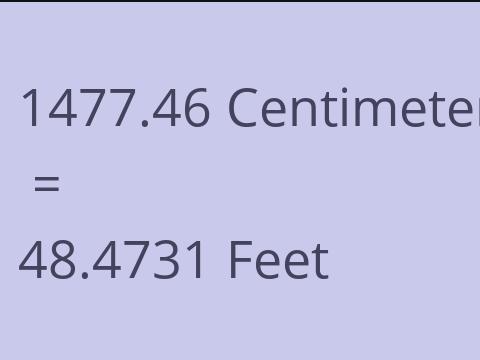 1477.46 CM TO FEET