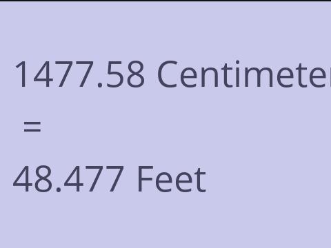 1477.58 CM TO FEET