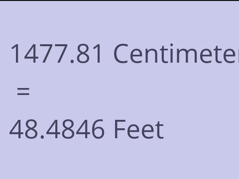 1477.81 CM TO FEET