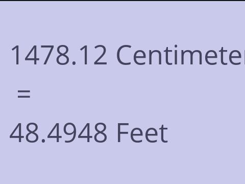 1478.12 CM TO FEET