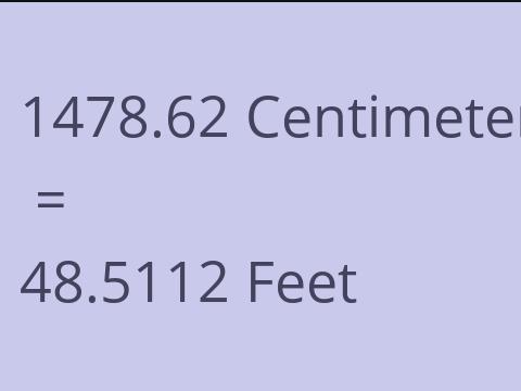 1478.62 CM TO FEET