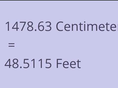 1478.63 CM TO FEET