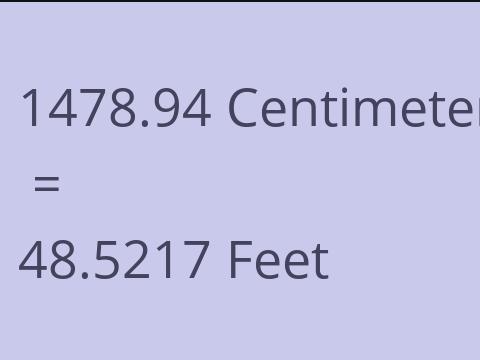 1478.94 CM TO FEET