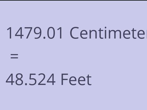 1479.01 CM TO FEET