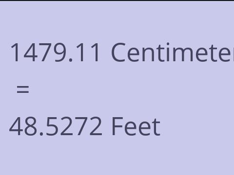 1479.11 CM TO FEET