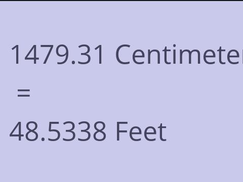 1479.31 CM TO FEET