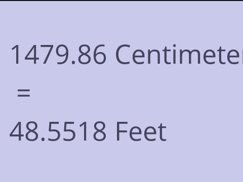 1479.86 CM TO FEET