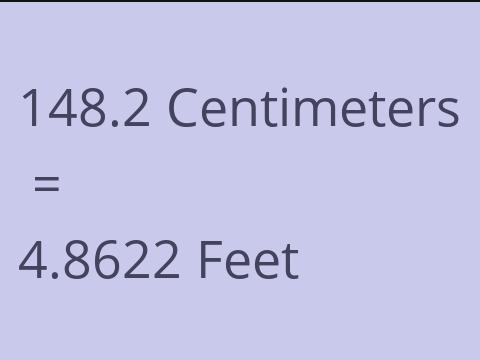 148.2 CM TO FEET