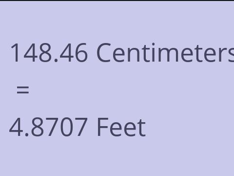 148.46 CM TO FEET