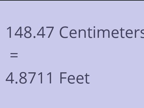 148.47 CM TO FEET