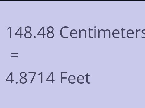 148.48 CM TO FEET