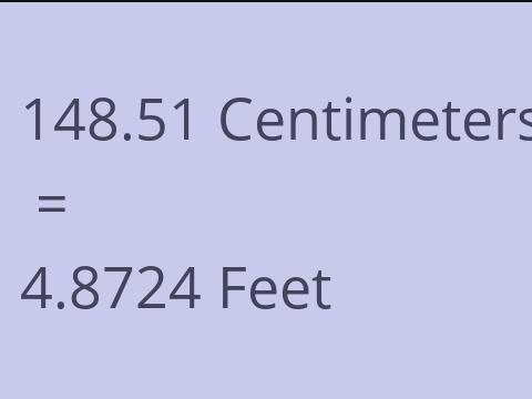 148.51 CM TO FEET