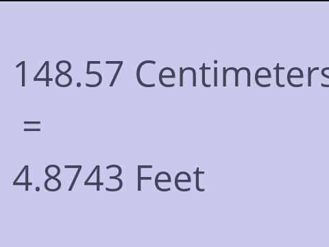 148.57 CM TO FEET