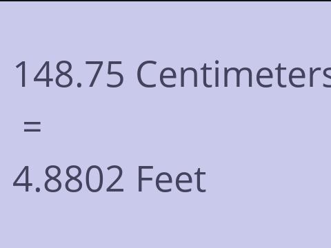 148.75 CM TO FEET