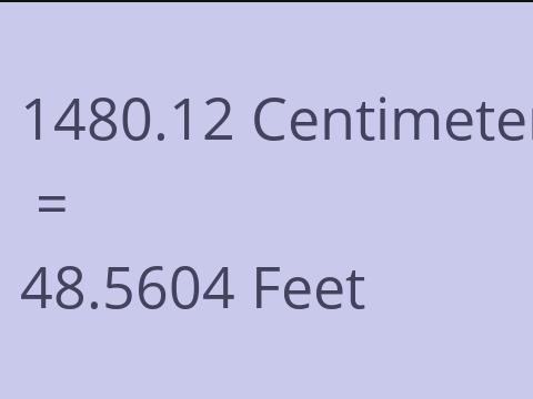 1480.12 CM TO FEET