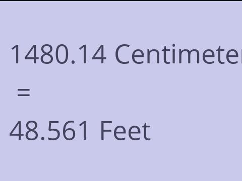 1480.14 CM TO FEET