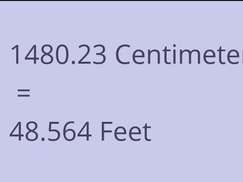 1480.23 CM TO FEET