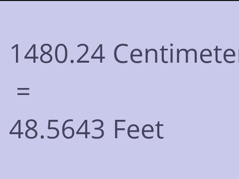 1480.24 CM TO FEET