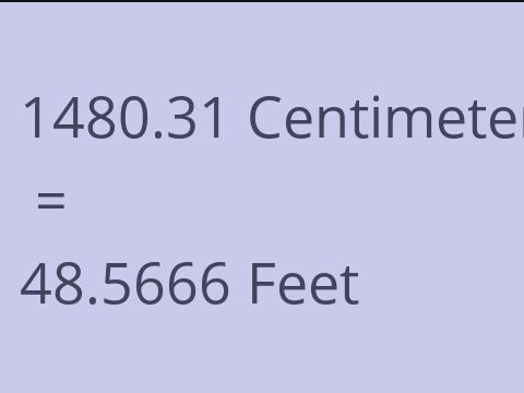 1480.31 CM TO FEET