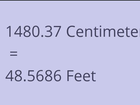 1480.37 CM TO FEET