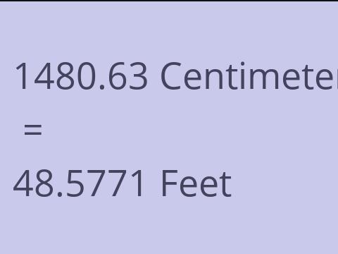 1480.63 CM TO FEET