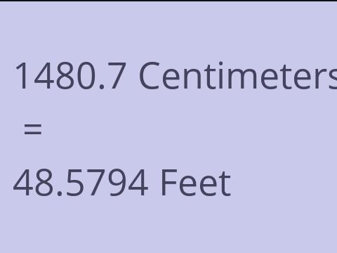 1480.7 CM TO FEET