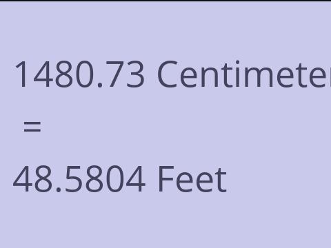 1480.73 CM TO FEET