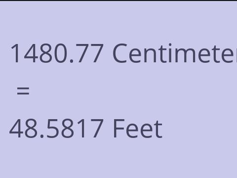 1480.77 CM TO FEET