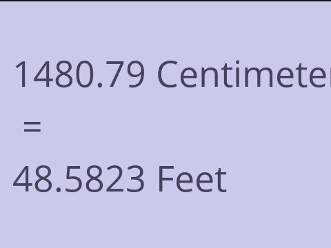 1480.79 CM TO FEET