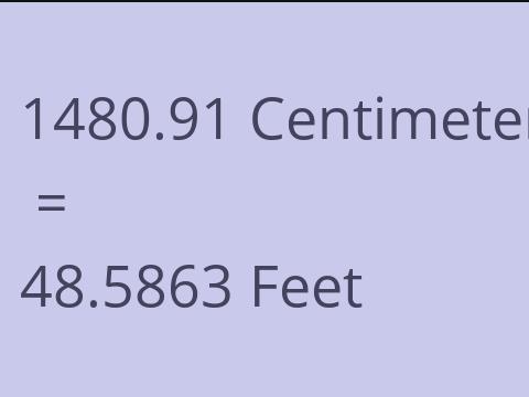 1480.91 CM TO FEET