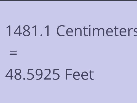 1481.1 CM TO FEET