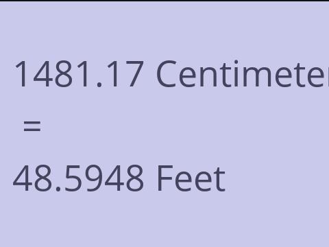 1481.17 CM TO FEET