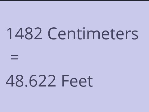 1482 CM TO FEET