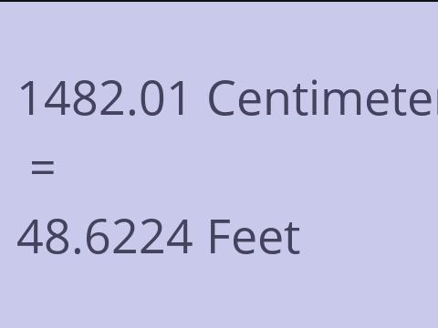 1482.01 CM TO FEET