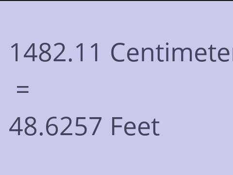 1482.11 CM TO FEET