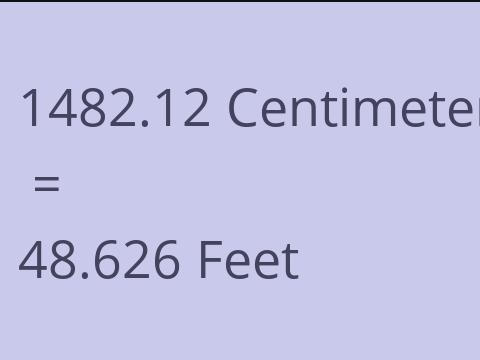 1482.12 CM TO FEET