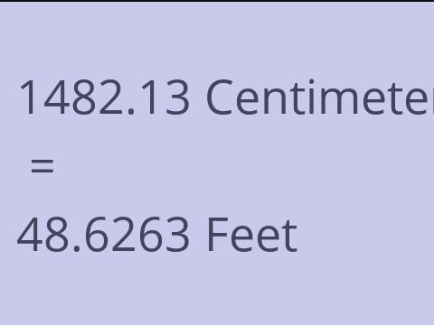 1482.13 CM TO FEET