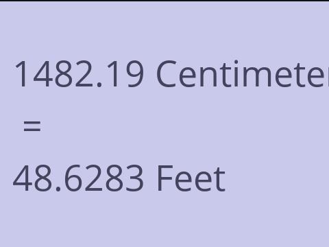 1482.19 CM TO FEET