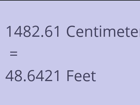 1482.61 CM TO FEET