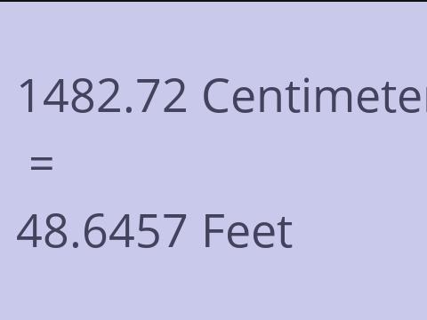 1482.72 CM TO FEET