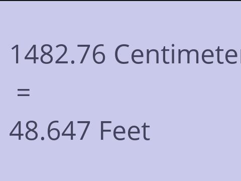 1482.76 CM TO FEET