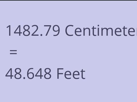 1482.79 CM TO FEET