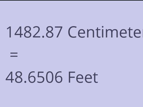 1482.87 CM TO FEET