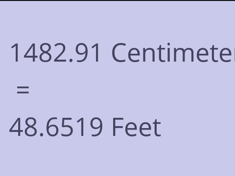 1482.91 CM TO FEET