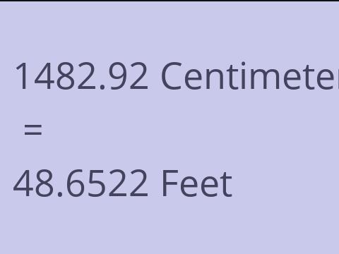 1482.92 CM TO FEET