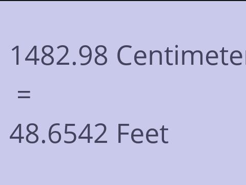 1482.98 CM TO FEET