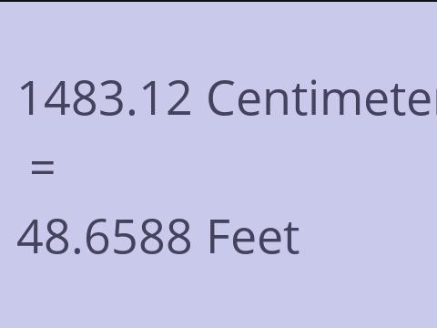 1483.12 CM TO FEET