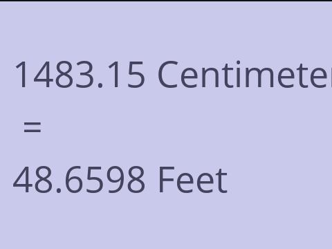 1483.15 CM TO FEET